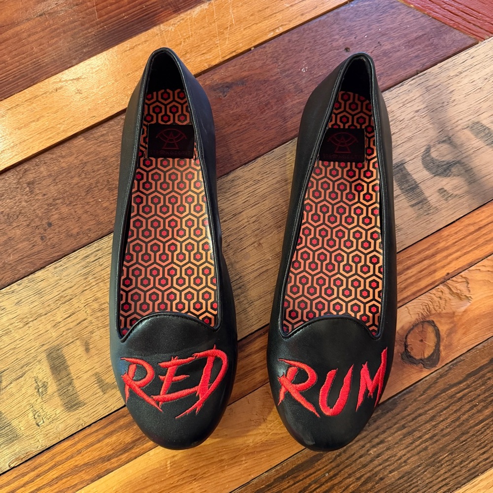 **SOLD** Strange Cvlt REDRUM flats The Shining Overlook Hotel shoes size 10
